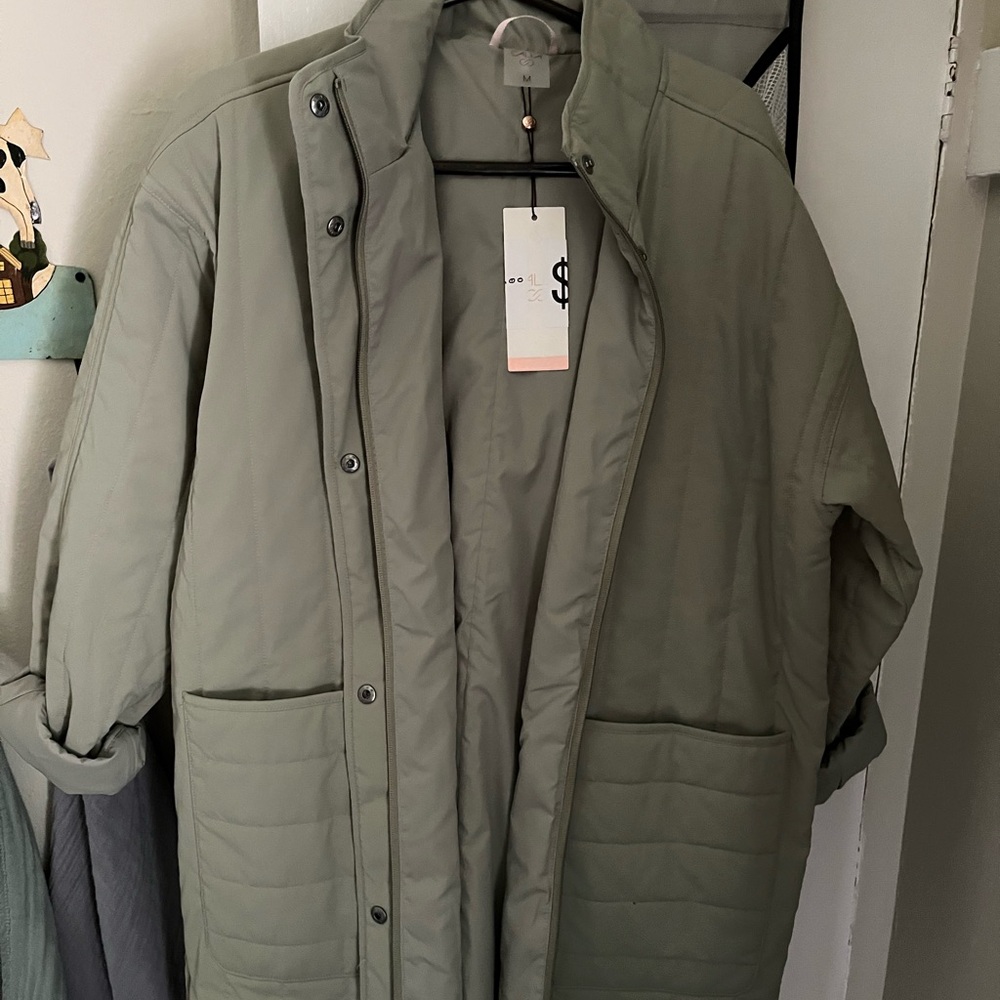 Calia Medium Green Quilted Jacket - image 3